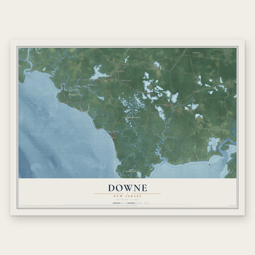 Downe, New Jersey map print, the full design
