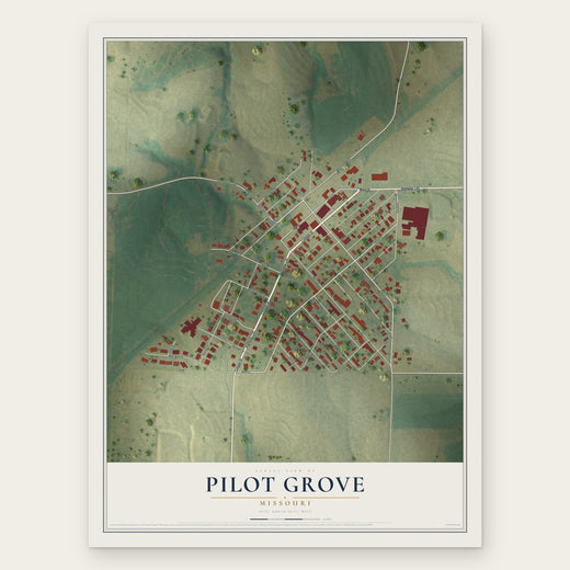 Pilot Grove, Missouri map print, the full design