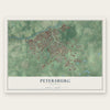 Petersburg, Virginia map print, the full design