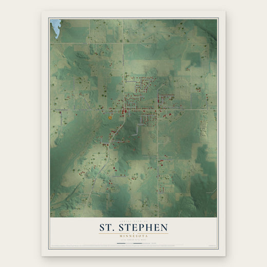 St. Stephen, Minnesota map print, the full design