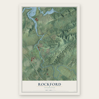 Rockford, Tennessee map print, the full design