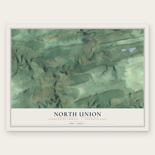 North Union, Schuylkill County, Pennsylvania map print, the full design