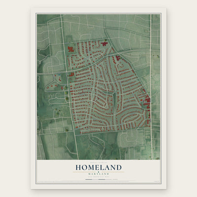 Homeland, Maryland map print, the full design