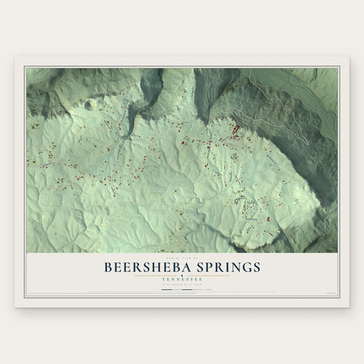 Beersheba Springs, Tennessee map print, the full design