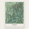 Somers, New York map print, the full design
