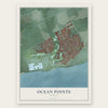 Ocean Pointe, Hawaii map print, the full design