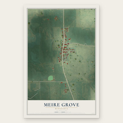 Meire Grove, Minnesota map print, the full design