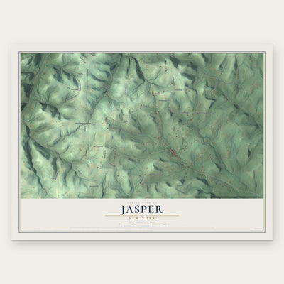 Jasper, New York map print, the full design