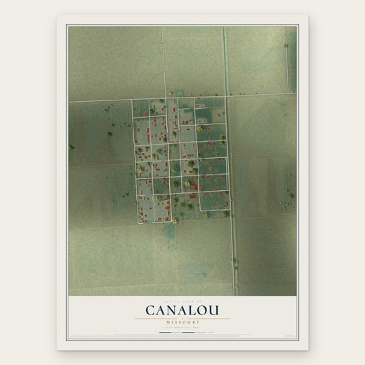 Canalou, Missouri map print, the full design