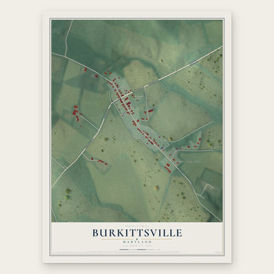 Burkittsville, Maryland map print, the full design