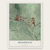 Brookwood, Georgia map print, the full design