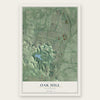 Oak Hill, Tennessee map print, the full design