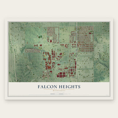 Falcon Heights, Minnesota map print, the full design