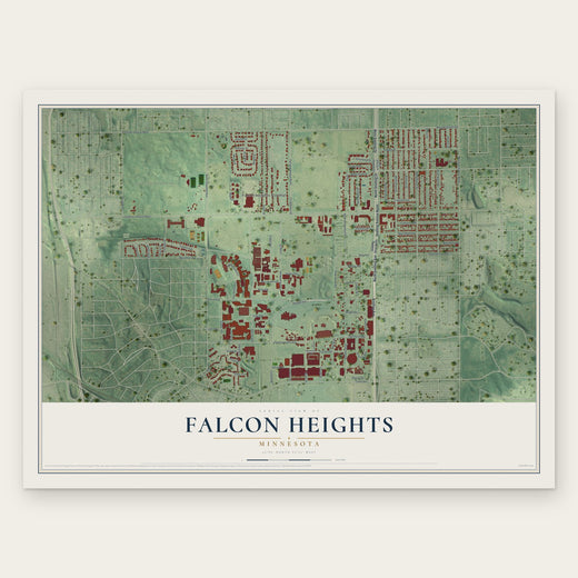 Falcon Heights, Minnesota map print, the full design