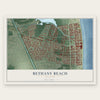 Bethany Beach, Delaware map print, the full design