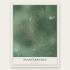 Plantersville, Mississippi map print, the full design