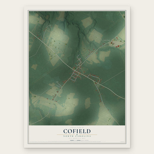 Cofield, North Carolina map print, the full design