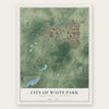 Waite Park, Minnesota map print, the full design