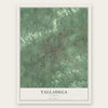 Talladega, Alabama map print, the full design
