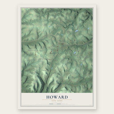 Howard, New York map print, the full design
