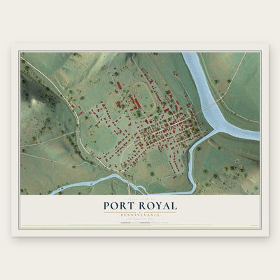 Port Royal, Pennsylvania map print, the full design