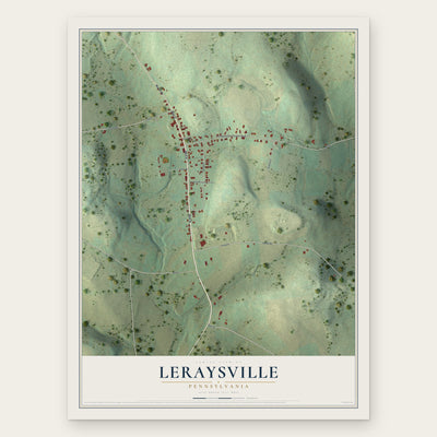 LeRaysville, Pennsylvania map print, the full design