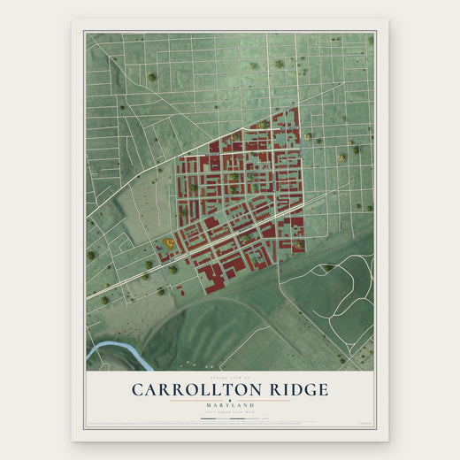 Carrollton Ridge, Maryland map print, the full design