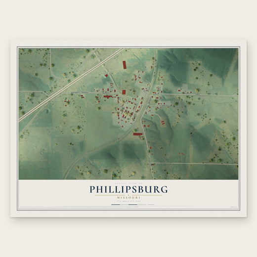Phillipsburg, Missouri map print, the full design