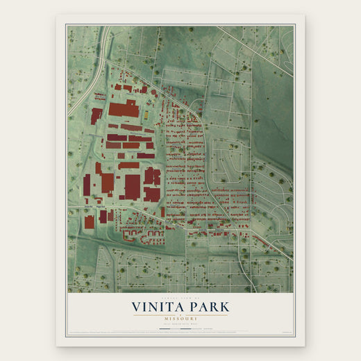 Vinita Park, Missouri map print, the full design