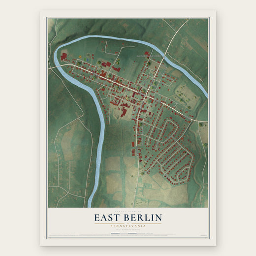 East Berlin, Pennsylvania map print, the full design
