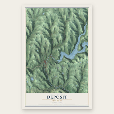 Deposit, New York map print, the full design