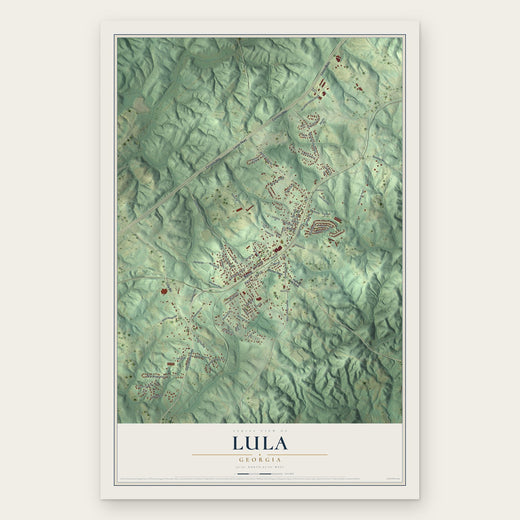 Lula, Georgia map print, the full design