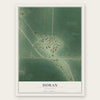 Doran, Minnesota map print, the full design