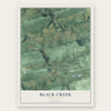 Black Creek, Pennsylvania map print, the full design