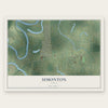 Simonton, Texas map print, the full design