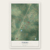 Terry, Mississippi map print, the full design