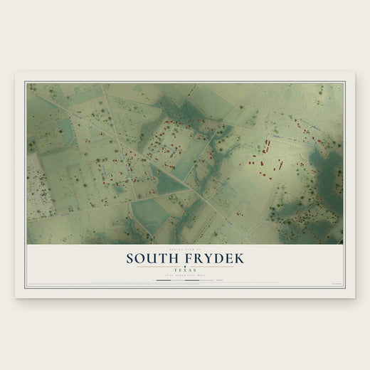 South Frydek, Texas map print, the full design