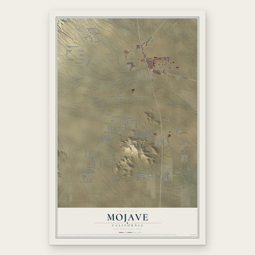 Mojave, California map print, the full design