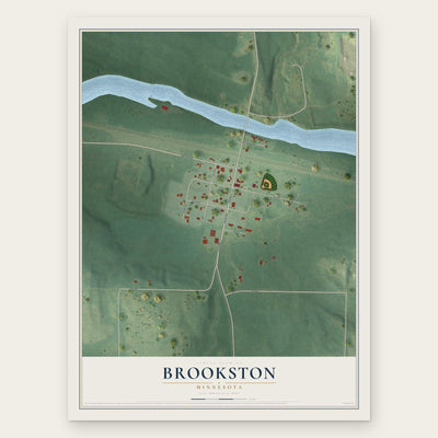 Brookston, Minnesota map print, the full design