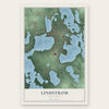 Lindstrom, Minnesota map print, the full design