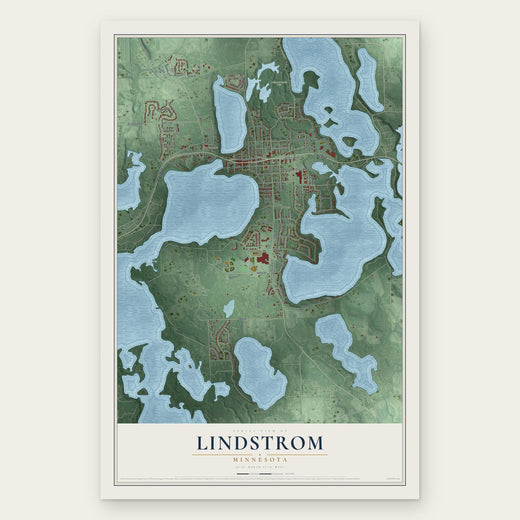 Lindstrom, Minnesota map print, the full design