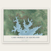 Lake Murray of Richland, South Carolina map print, the full design