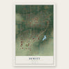 DeWitt, Arkansas map print, the full design
