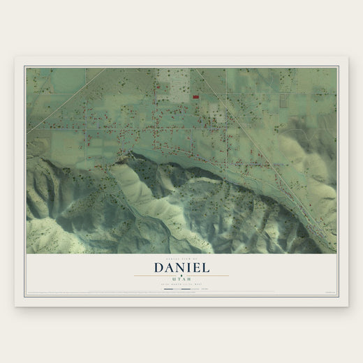 Daniel, Utah map print, the full design