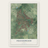 Friendswood, Texas map print, the full design