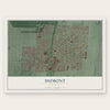 Dumont, New Jersey map print, the full design
