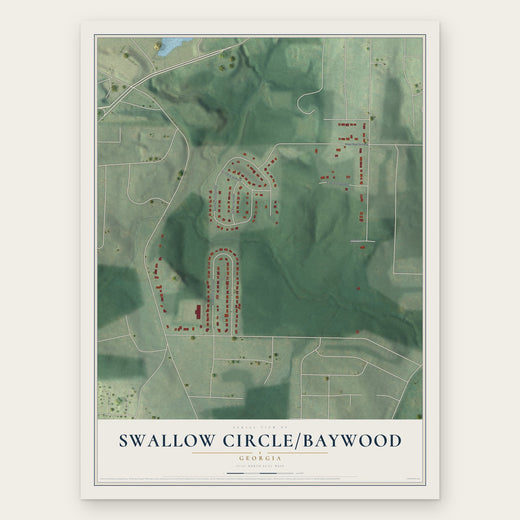 Swallow Circle-Baywood, Georgia map print, the full design