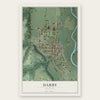 Darby, Montana map print, the full design
