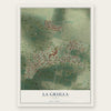 La Grulla, Texas map print, the full design