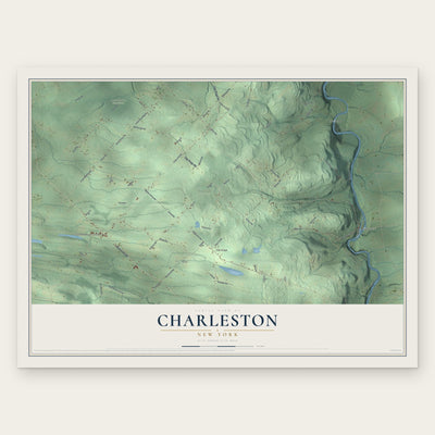 Charleston, New York map print, the full design